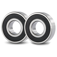 2x Bearings 6010-2RS DD VV Rubber Seals Deep Grooved Radial Ball Bearing 