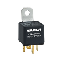 Narva 68021BL 12V 30A Normally Open 4 PIN - Reverse PIN Relay With Resistor - Blister Pack