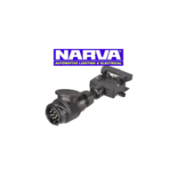 Narva 13 Pin Euro Round Female Socket on Car to fit 7 Pin Flat Male Plug on Trailer 82285BL