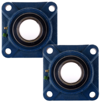 2x UCF202/10 5/8" bore 4-Bolt Flange Pillow Block Bearing Self Aligning