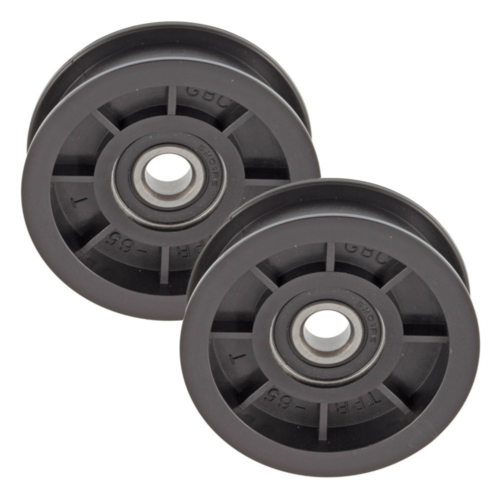 2x PIFBB126598A - Flat Idler Pulleys with Bearing for selected Cox Mowers