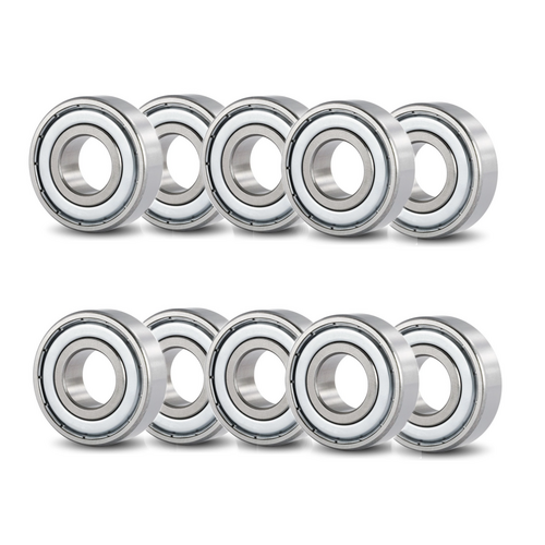 10x 606-ZZ Shielded Ball Bearings | 6 x 17 x 6mm