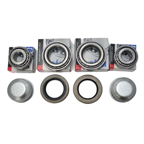 2x Standard Trailer Wheel Bearing Kits with Dustcaps for Holden Axles. LM67048 and LM11949